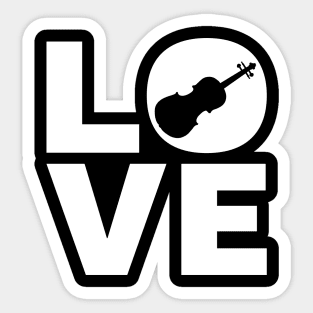 Love Violin Gift For Violinists Sticker